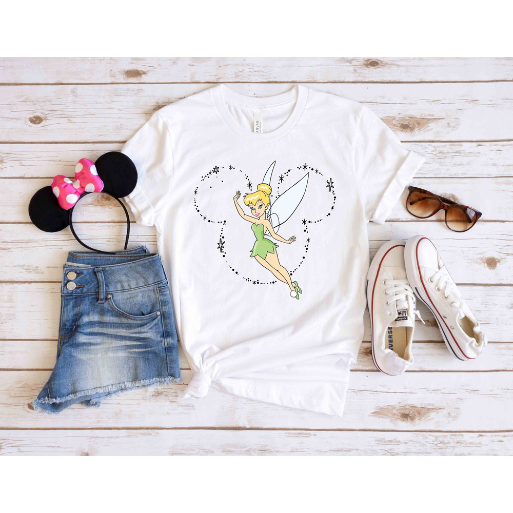Tinkerbell Mickey Head Shirt, Disney Tinkerbell Shirt, Disney Shirts For Women, Disney Trip Shirt, Disney Shirts for Women, Disneyland Shirt - 1.jpg