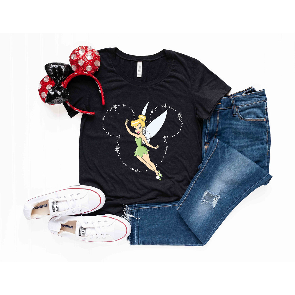 Tinkerbell Mickey Head Shirt, Disney Tinkerbell Shirt, Disney Shirts For Women, Disney Trip Shirt, Disney Shirts for Women, Disneyland Shirt - 2.jpg