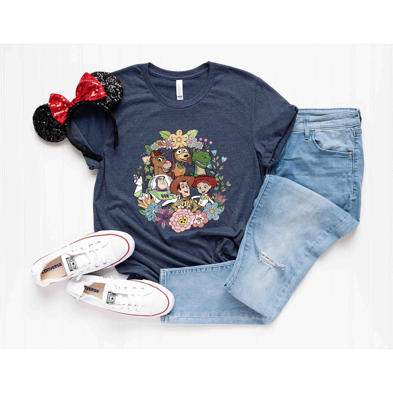 Toy Story Characters Floral Shirt, Disney Toy Story Shirt, Toy Story Character Shirt, Disney Family Trip Shirt, Toy Story Buzz Lightyear Tee - 3.jpg