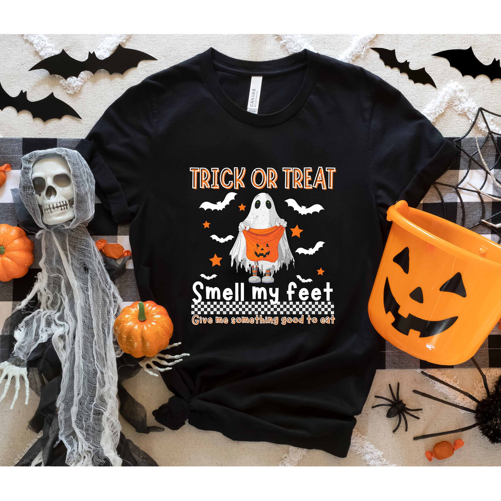 Trick or Treat Smell My Feet Give Me Something Good To Eat Shirt, Funny Halloween Kids Shirt, Halloween Toddler Shirt, Trick or Treat Shirt - 1.jpg