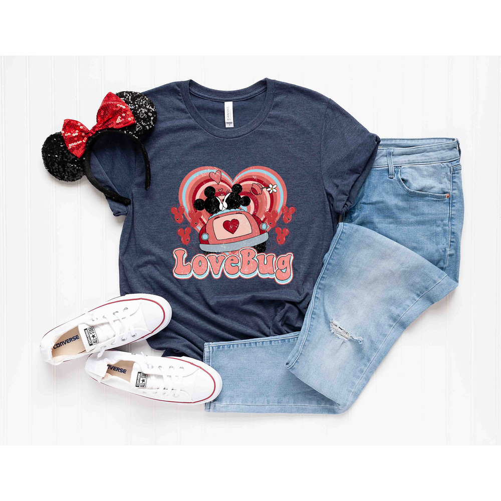Vintage Mickey Minnie Love Bug Shirt, Disney Couple Shirts, Disney Love Valentine Shirt, Disney Valentine's Day Shirt, Disney Wedding Shirt - 2.jpg
