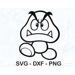 Goomba SVG Cut File PNG DXF High Quality Easy to Use Instant Download Digital File