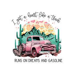 western sunset cowgirl i got a heart like a truck digital png