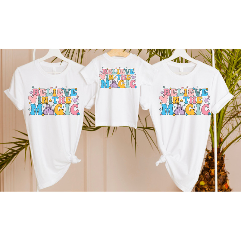 Believe In The Magic Shirt, Disney Castle Shirt, Disney Design Gift, Disney Family Matching Shirts, Believe Shirt, Cute Disney Tshirt - 3.jpg