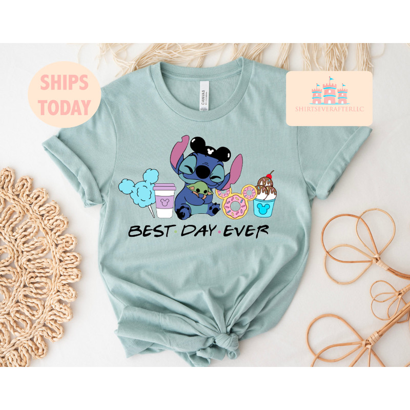 Best Day Ever Stitch & Baby Yoda Snacks Shirt- Disneyworld Family Shirts , Disneyland Shirts, Kids Disneyworld Shirts,Baby Yoda Disney Ears - 1.jpg