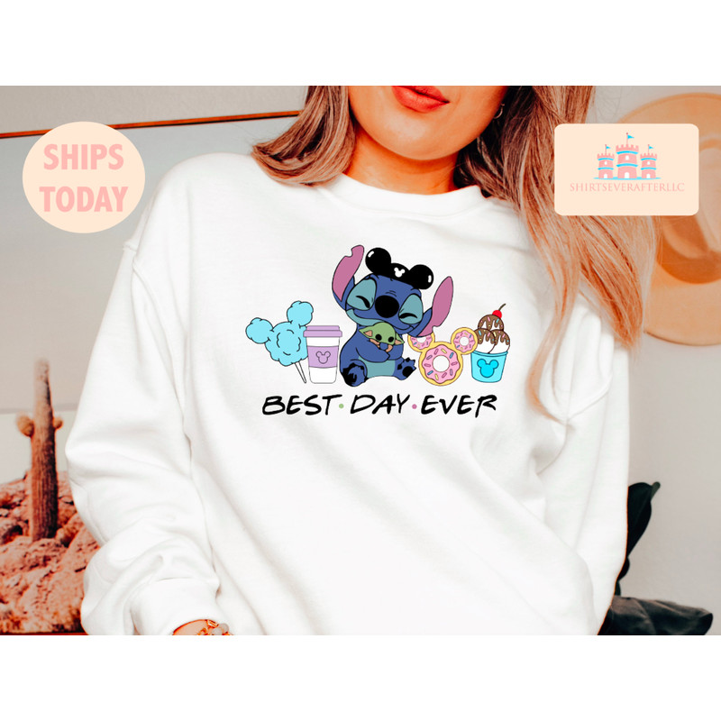 Best Day Ever Stitch & Baby Yoda Snacks Shirt- Disneyworld Family Shirts , Disneyland Shirts, Kids Disneyworld Shirts,Baby Yoda Disney Ears - 2.jpg