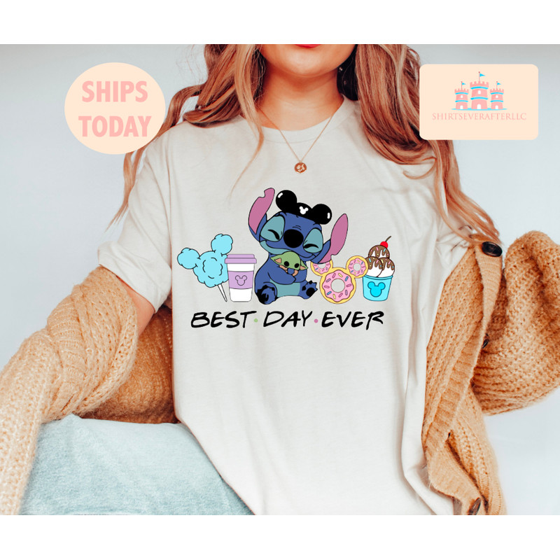 Best Day Ever Stitch & Baby Yoda Snacks Shirt- Disneyworld Family Shirts , Disneyland Shirts, Kids Disneyworld Shirts,Baby Yoda Disney Ears - 3.jpg