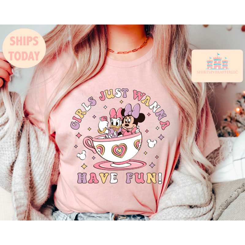 Disney Minnie Daisy Summer Shirt, Girls Just Wanna Have Sun, Disney Besties Shirt, Disneyworld Shirt, Disney Summer Shirt - 1.jpg