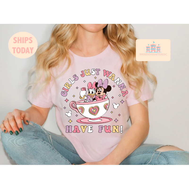 Disney Minnie Daisy Summer Shirt, Girls Just Wanna Have Sun, Disney Besties Shirt, Disneyworld Shirt, Disney Summer Shirt - 3.jpg