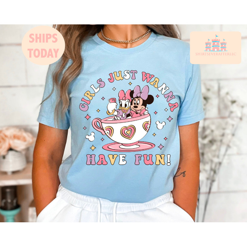 Disney Minnie Daisy Summer Shirt, Girls Just Wanna Have Sun, Disney Besties Shirt, Disneyworld Shirt, Disney Summer Shirt - 4.jpg