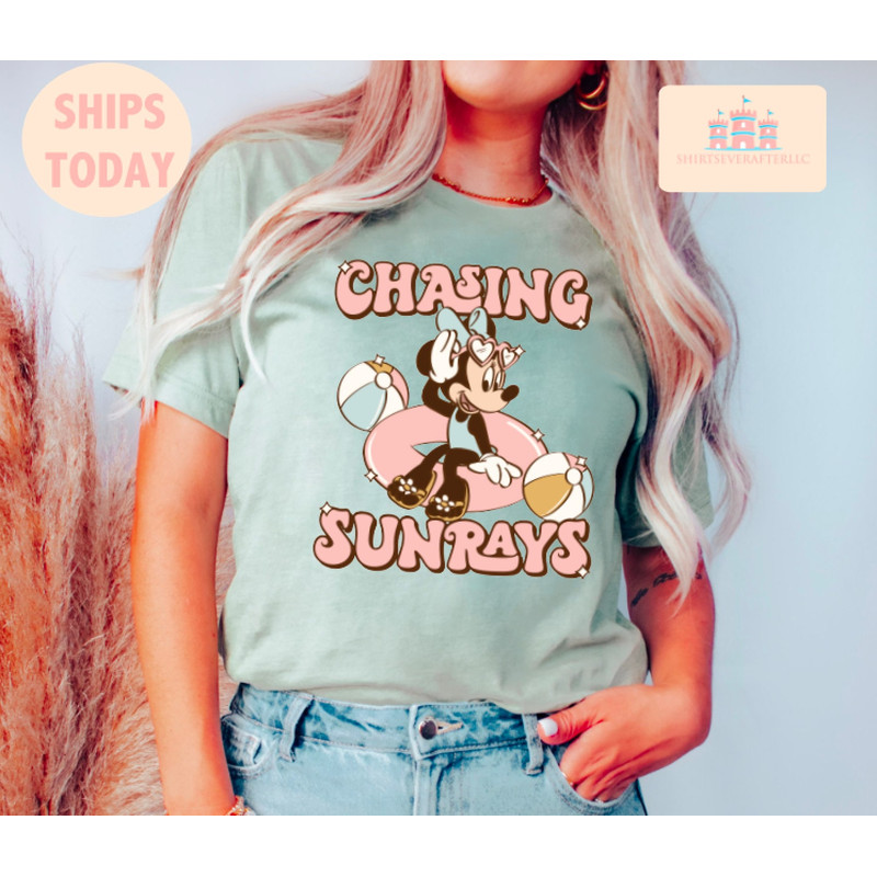 Disney Minnie Summer Shirt, Minnie Cute Disneyworld Vintage, Chasing Sunrays Disneyworld Shirts, WDW Minnie Tee, Matching Family - 2.jpg