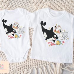 disney ocean shirt, sebastian shirt, little mermaid flounder