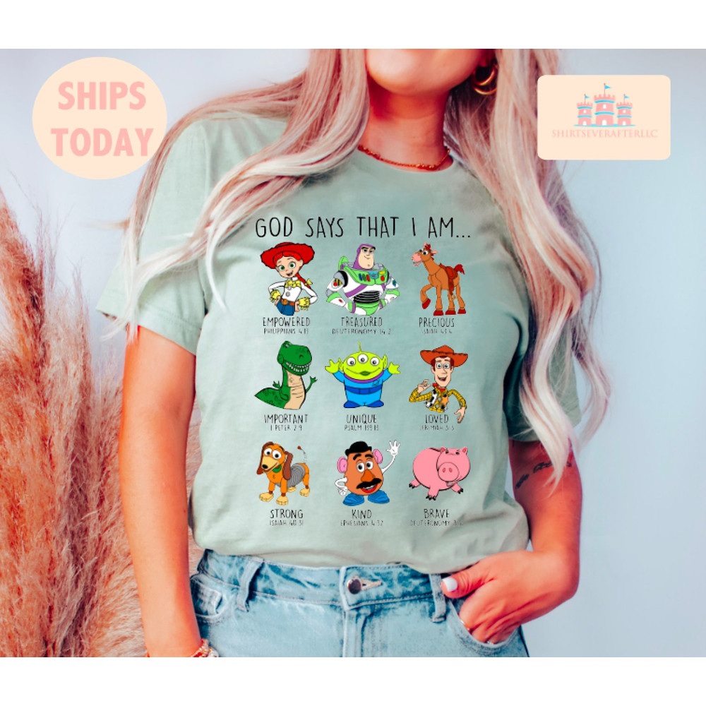 Disney Toy Story Characters Shirt, Disney God Says That I Am Shirt, Disney Family Vacation Shirt, Toy Story Group Shirt,Disney Toy Story Tee - 3.jpg