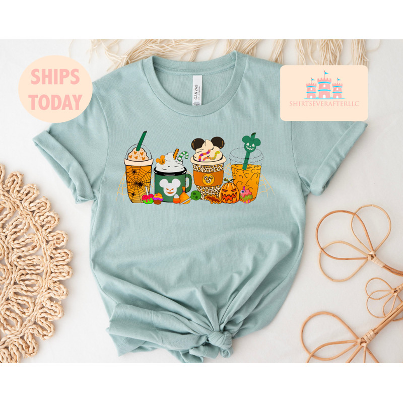Fall Coffee Shirt, Cute Halloween Fall Shirt, Mouse Ears Coffee Lover Shirt, Pumpkin Spice Latte Drink Cup, PSL Lover, Thanksgiving Shirt - 4.jpg