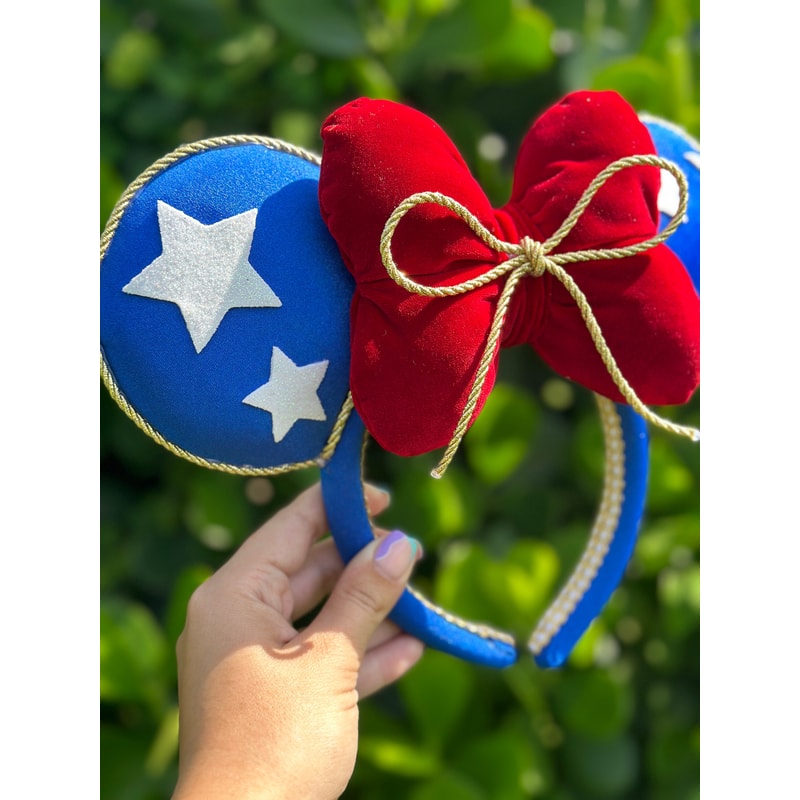 Fantasmic headband, Fantasia disney ears, Sorcerer mickey ears, Mickey wizard ears, Mickey star ears, red white blue headband ears - 4.jpg