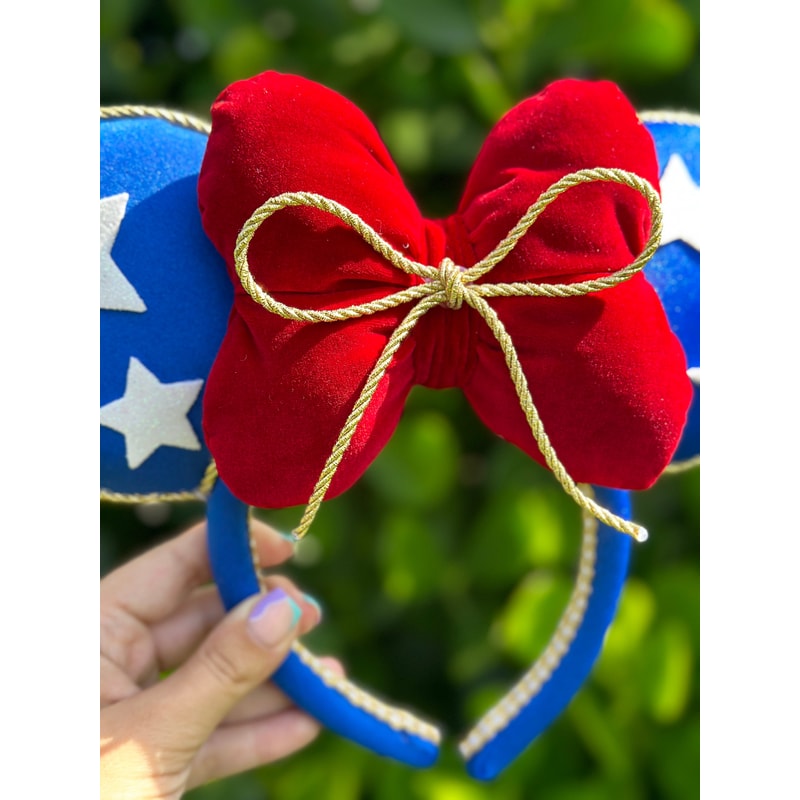 Fantasmic headband, Fantasia disney ears, Sorcerer mickey ears, Mickey wizard ears, Mickey star ears, red white blue headband ears - 6.jpg