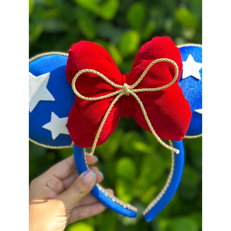 Fantasmic headband, Fantasia disney ears, Sorcerer mickey ears, Mickey wizard ears, Mickey star ears, red white blue headband ears - 7.jpg