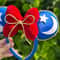 Fantasmic headband, Fantasia disney ears, Sorcerer mickey ears, Mickey wizard ears, Mickey star ears, red white blue headband ears - 8.jpg