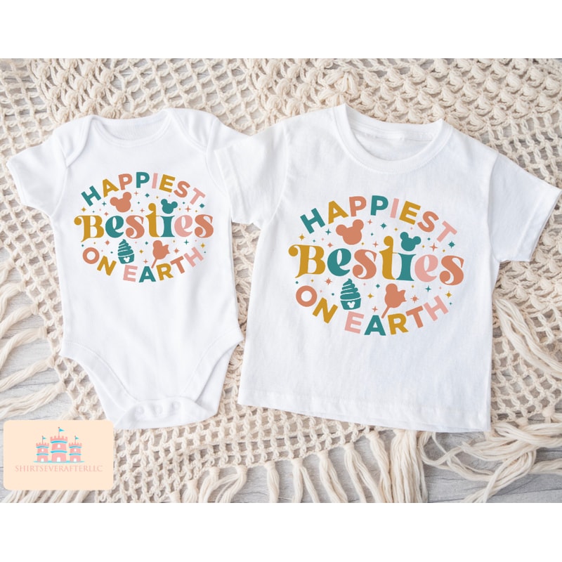 Happiest Besties On Earth Shirt, Disney Shirt, Walt Disney Shirts, Disney Besties Tshirt, Mickey Shirts, Minnie Shirt, Disney World Tee - 1.jpg