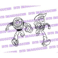 buzz and woody | buzz lightyear | woody | toy story | pixar | svg | png | pdf | digital file