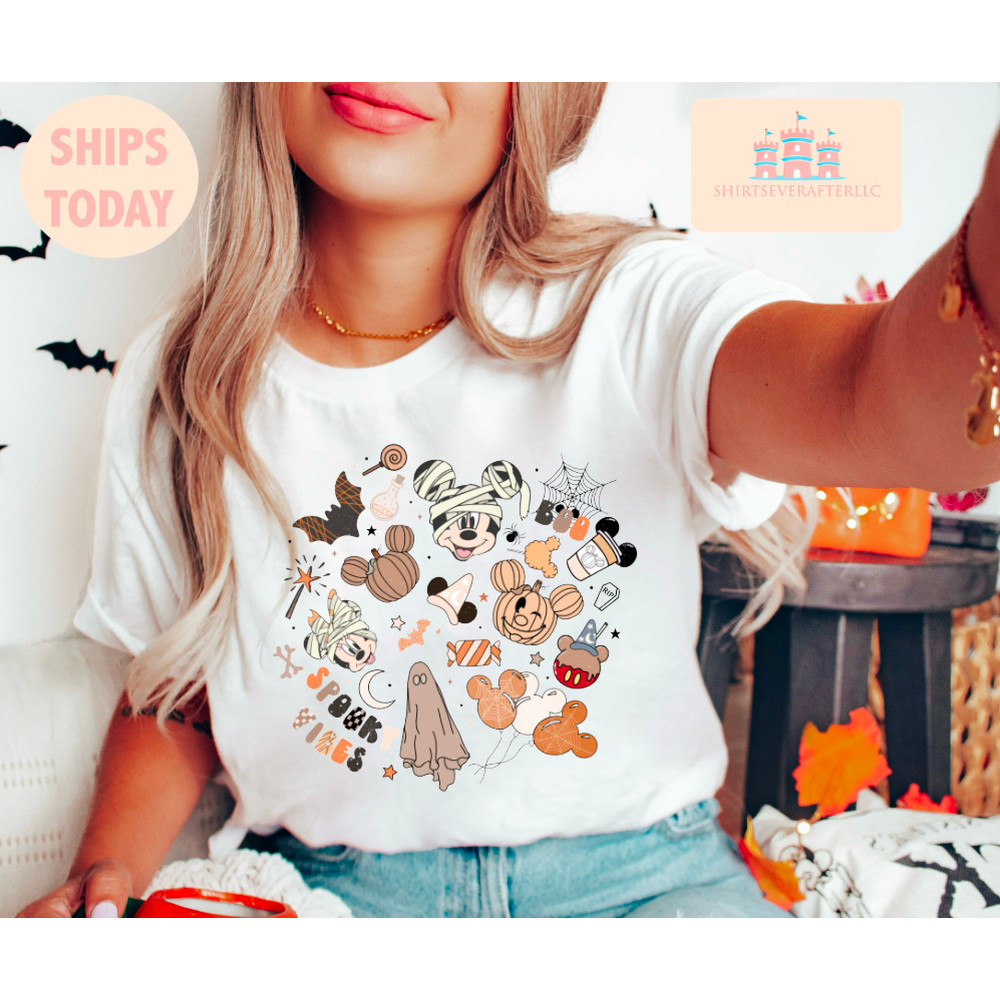 Happiest Place On Earth Shirt, The Most Magical Place, Fall Best Day Ever Mouse Ears, Halloween Spooky Family Mom Dad Adult Kid Toddler Baby - 1.jpg