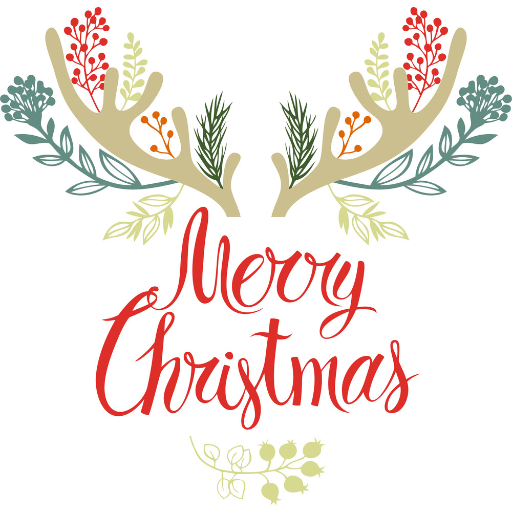 merry christmas floral antlers.png