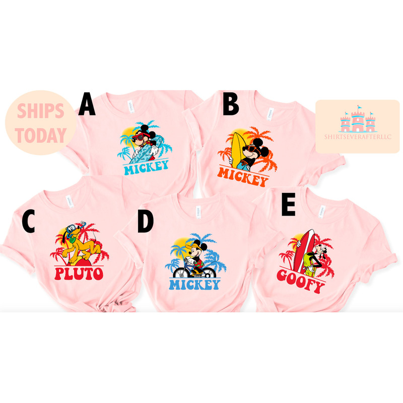 Mickey Summer Beach Shirt, Disney Summer, Shirt, Mickey Summer Shirt, Mickey Mouse Beach Boys Shirt, Mickey Surfing Shirt, Beach Party Shirt - 1.jpg