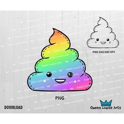 poop svg, rainbow unicorn poop png,poop emoji svg,poop instant download svg png eps dxf jpg digital download cricut cut