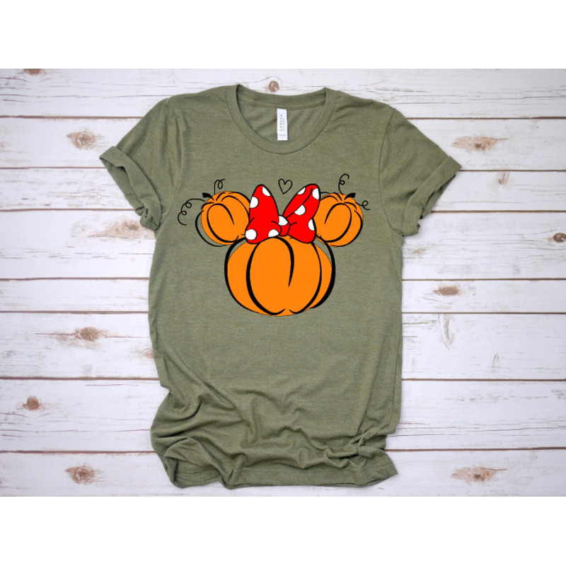 Minnie Pumpkin Unisex Tee, Minnie mouse Pumpkin Tees, Disney pumpkin Fall Tees Women's Fall T-shirts - 3.jpg
