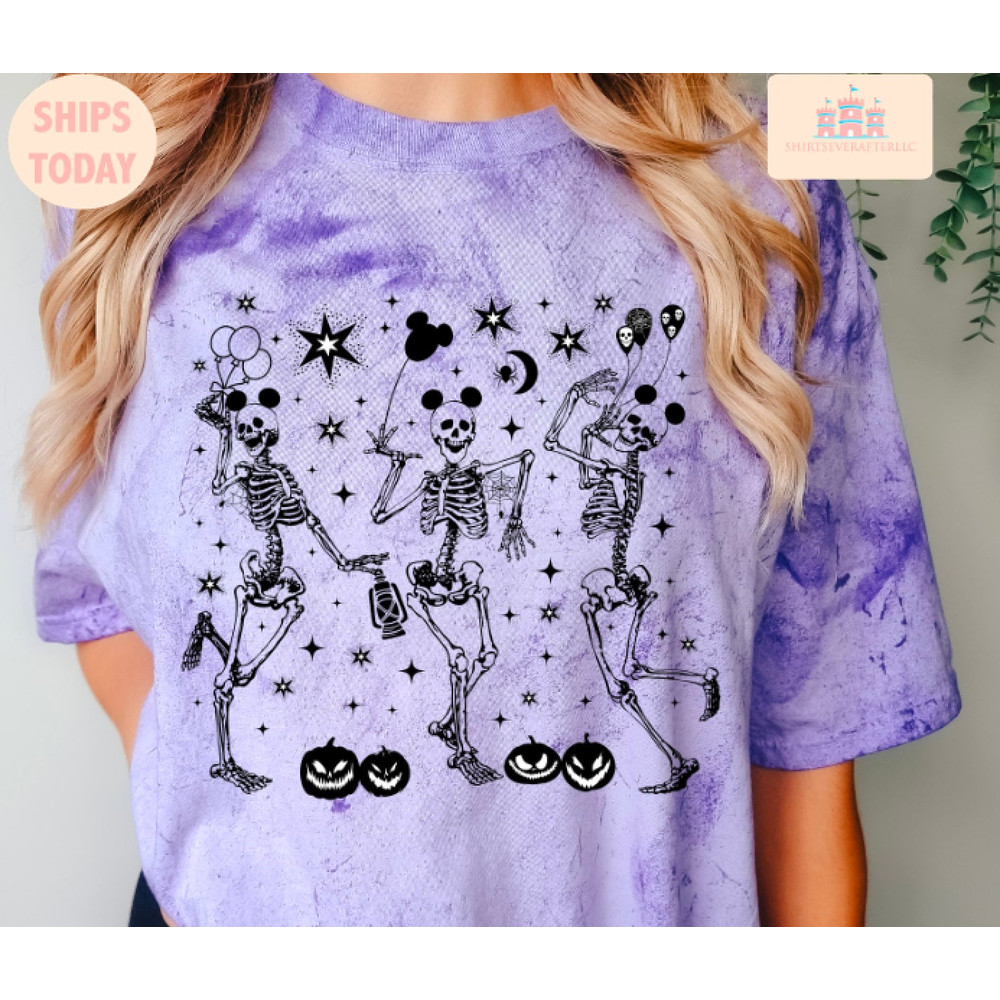 Mouse Skeleton Shirt, Skeleton Mouse T-Shirt, Mouse Balloon Shirt, Halloween shirt, Halloween Mouse shirt, Mouse party shirt, Magical shirt - 1.jpg