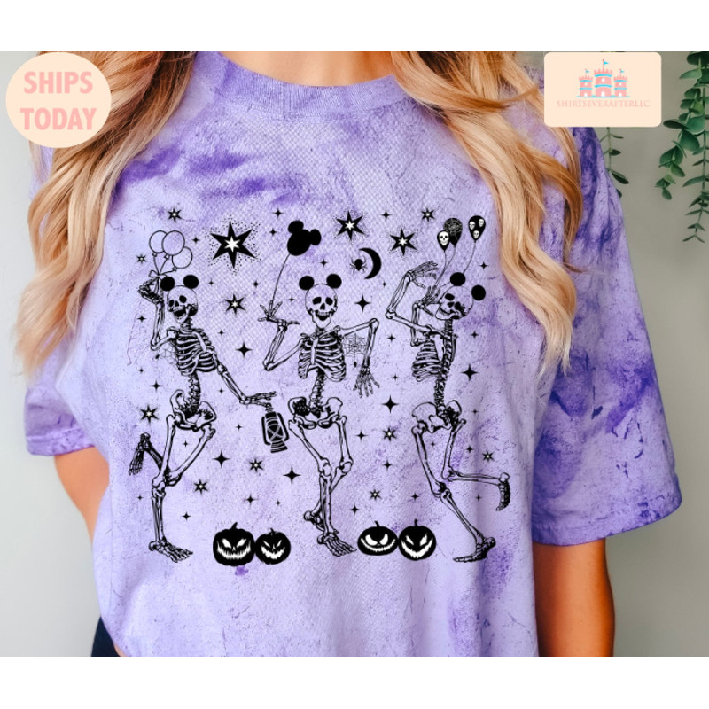 Mouse Skeleton Shirt, Skeleton Mouse T-Shirt, Mouse Balloon Shirt, Halloween shirt, Halloween Mouse shirt, Mouse party shirt, Magical shirt - 1.jpg