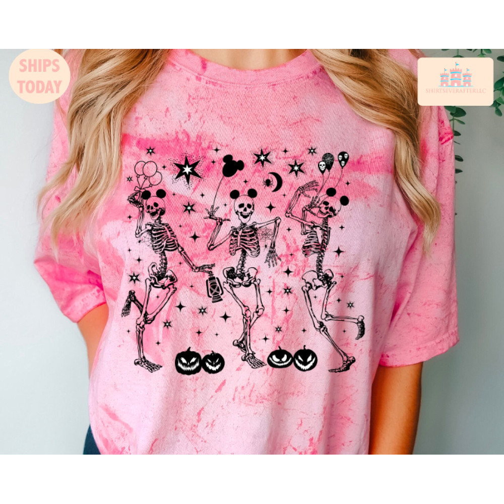 Mouse Skeleton Shirt, Skeleton Mouse T-Shirt, Mouse Balloon Shirt, Halloween shirt, Halloween Mouse shirt, Mouse party shirt, Magical shirt - 6.jpg
