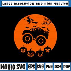 truck or tre-at skeleton svg, monster truck moon candy svg, kids halloween svg,spooky svg, ghost svg, png, svg files for