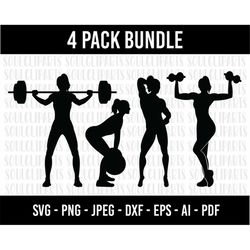 COD906- Crossfit svg files, Crossfit clipart silhouette, Weightlifting svg, Workout clipart, Cut files for Cricut, Files