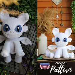 crochet light fury amigurumi pattern dragon crochet eng pdf