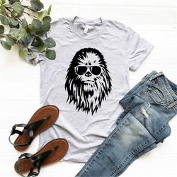 chewbacca with sunglasses star wars shirt , disney t shirts, family star wars chewbacca t shirt, star wars matching shi