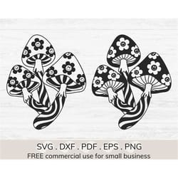magic mushroom svg, daisy svg, mushroom tshirt svg, witchcraft svg, psychedelic svg, trippy cricut design svg, mystical