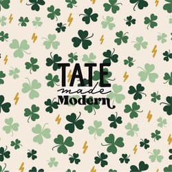 cream shamrocks lightning bolt seamless pattern file - retro st. patricks day seamless pattern, green st. patricks day f