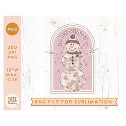 oh hey snow day retro png for sublimation - retro snowman png, retro purple winter png, happy snowman png - commercial u
