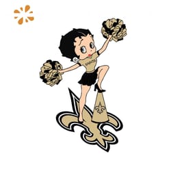 cheer betty boop new orleans saints svg, sport svg, new orleans saints football team svg, betty boop svg, new orleans sa