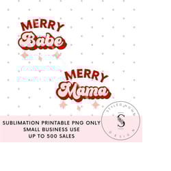 merry mama merry babe mom and me retro don't get your tinsel in a tangle christmas svg dxf eps png cut file cricut sil