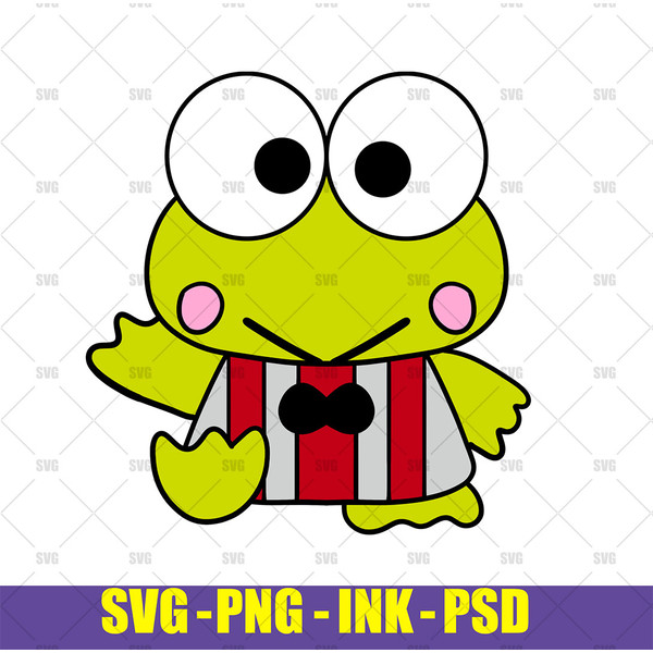 Keroppi Sanrio Cute Frog SVG,Keroppi Sanrio Cute Frog INk, Keroppi Sanrio  Cute Frog PNG, Cut files for Cricut PNG