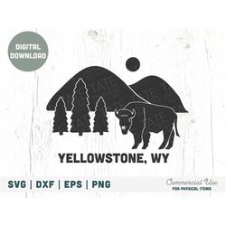 yellowstone national park retro svg cut file, yellowstone wyoming png, wyoming state retro svg - commercial use, digital