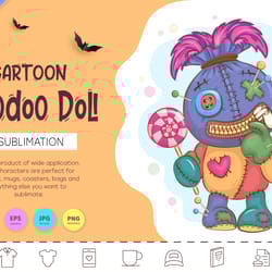 cartoon voodoo doll. crafting, sublimation.