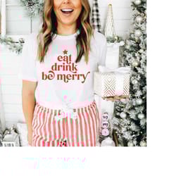 eat drink be merry, merry mama merry babe, retro don't get your tinsel in a tangle christmas svg png cut file cricut s