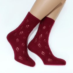 Burgundy socks Handmade socks Womens socks Wool socks Knitted socks Hand knit socks women Knit socks handmade Soft socks
