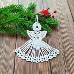 Crochet Christmas Angel Ornament Pattern Easy - Christmas Hanging Decorations To Make - Quick Christmas Crochet Gifts