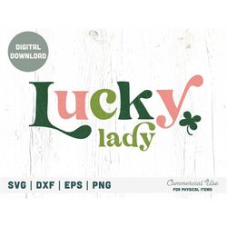 lucky lady svg cut file - boho st. patricks day svg, shamrock svg for shirt svg, mommy and me irish svg - commercial use