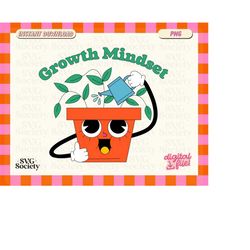 growth mindset, cute png file for sublimation design, t-shirt, mug, sticker design, dtg printing