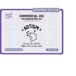 autism awareness svg, png, cut file, silhouette, cricut svg, clip art vector